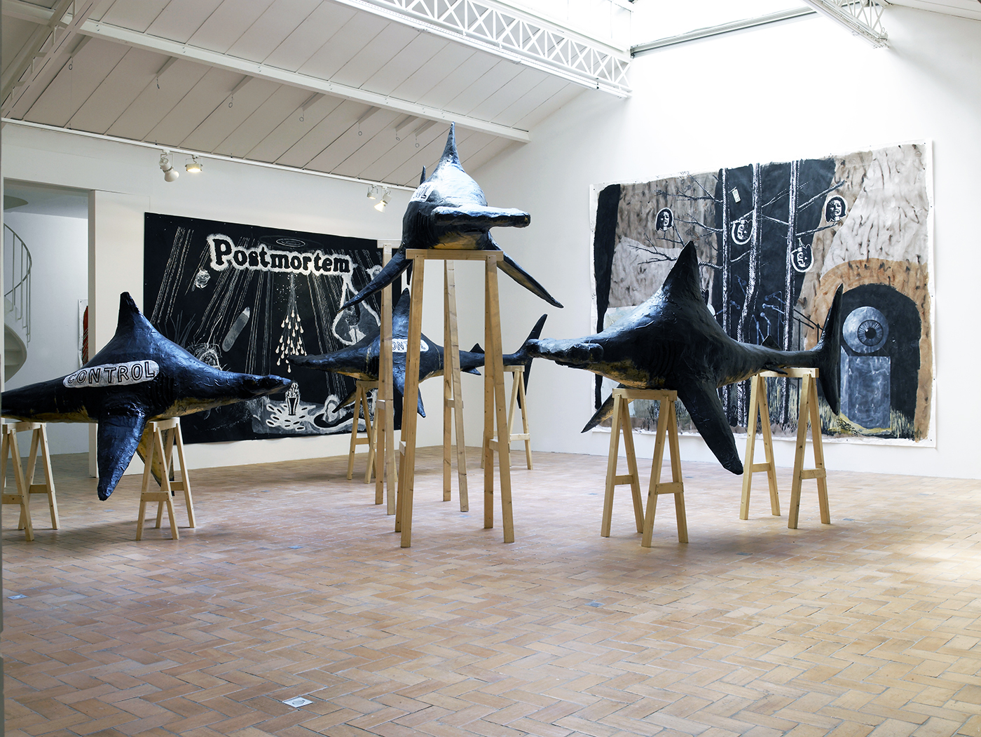 Damien Deroubaix - Exhibition views - Sick Bizarre Defaced Creation / Galerie in situ - Fabienne Leclerc, Paris, 2009