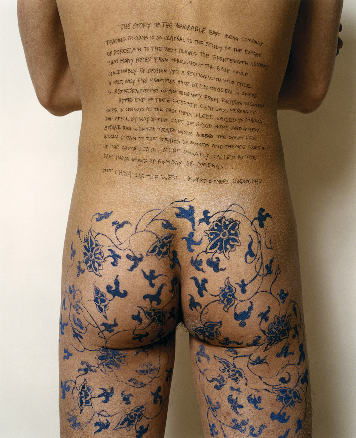 Haifeng Ni - Self-Portrait as Part of the Porcelain Export History 7 - Front hips, 1999-2001